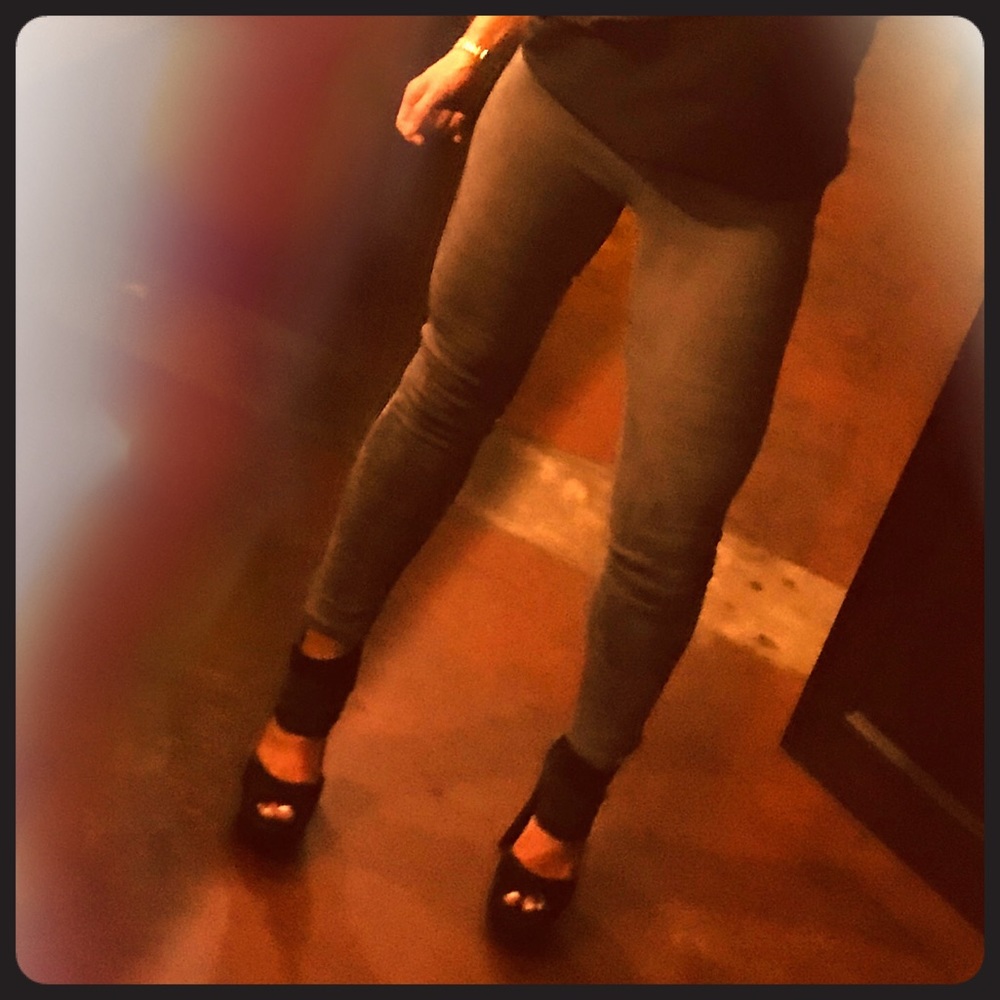 Altar’d State gray faux suede pants size small